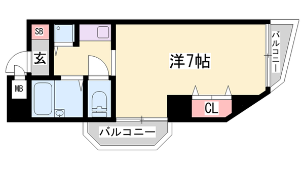 明石駅 徒歩7分 5階の物件間取画像